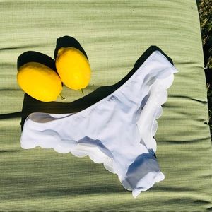 Bright white cheeky bikini bottoms